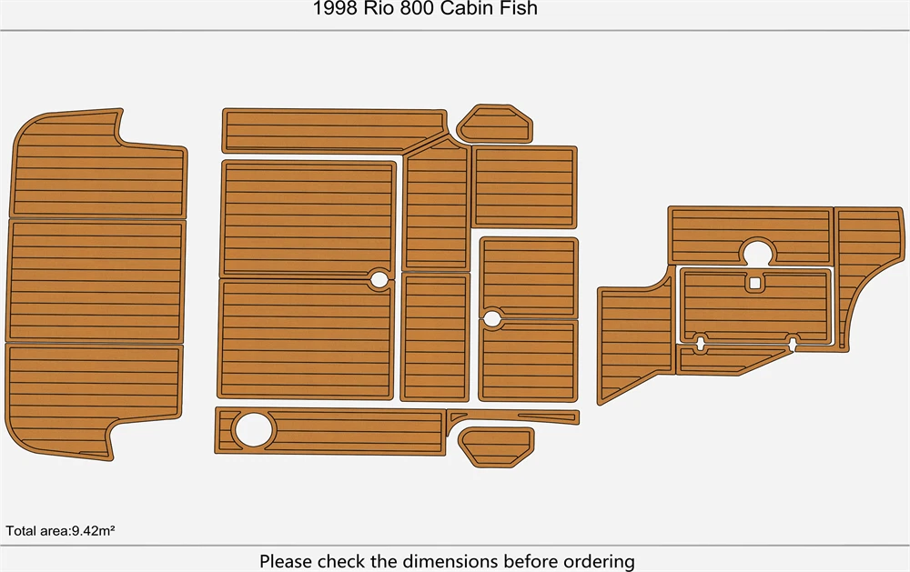 EVA Pad Teak Flooring Mat for Rio 800 (1998)