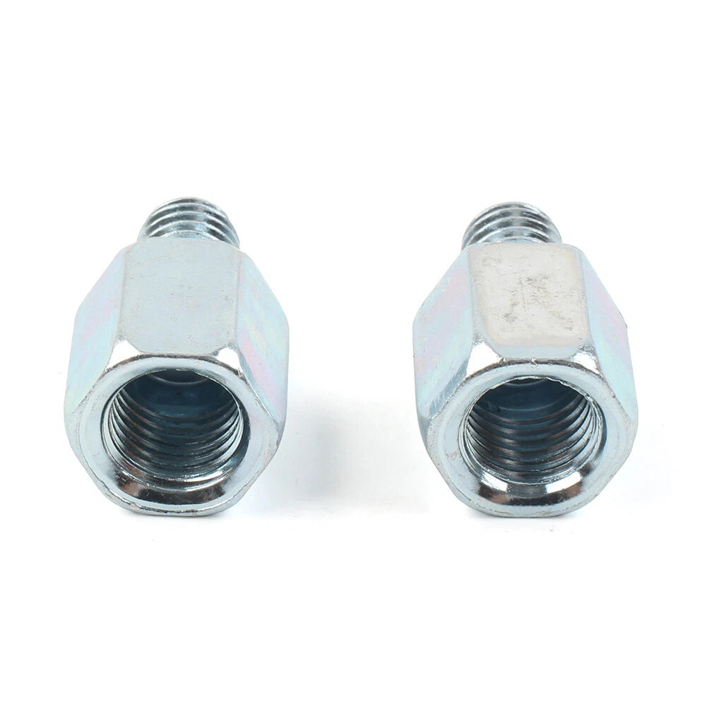 2X Motorcycle Rear View 10mm to 8mm Mirror Adapter Bolts