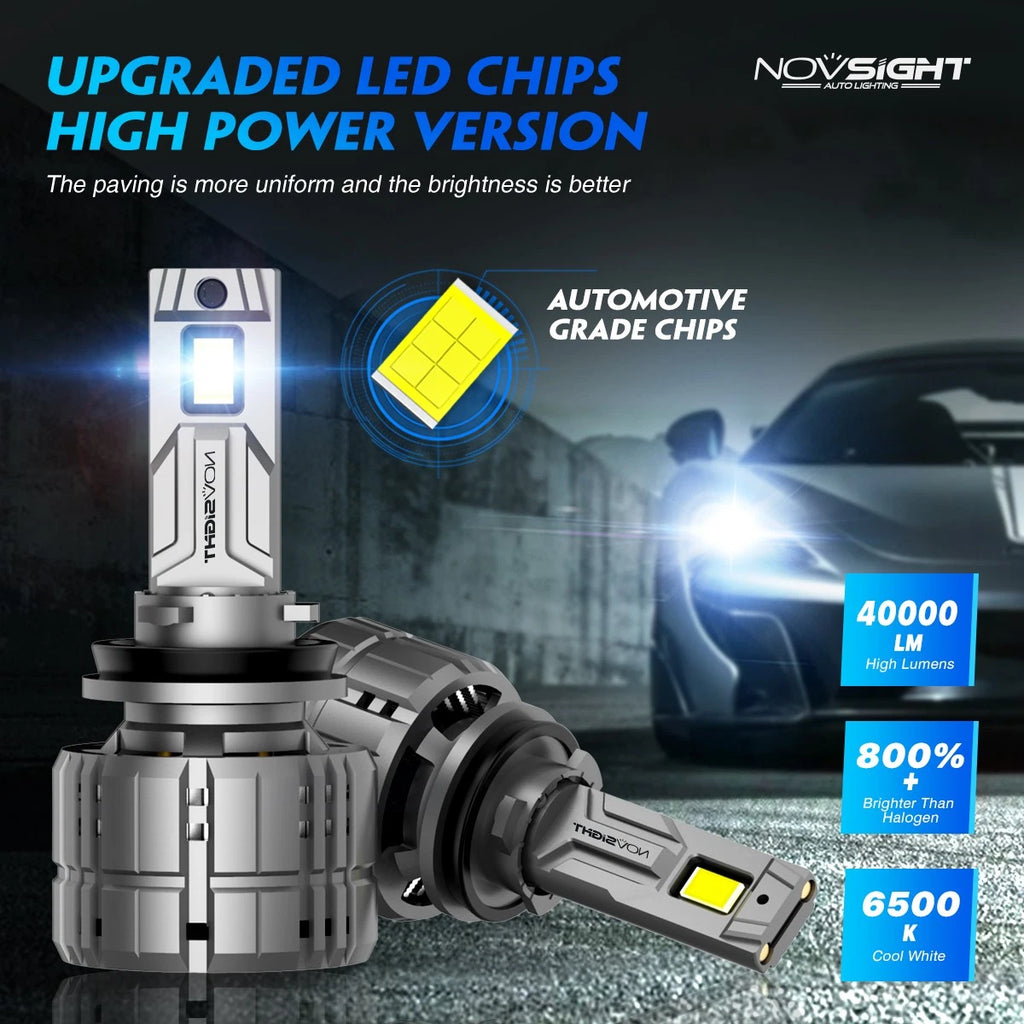 H11 LED Headlight Bulbs for (40000LM, 6500K)