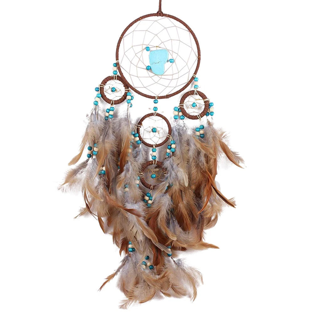 Dream Catcher Wall Decor for Bedroom (Hand-Made, Brown)