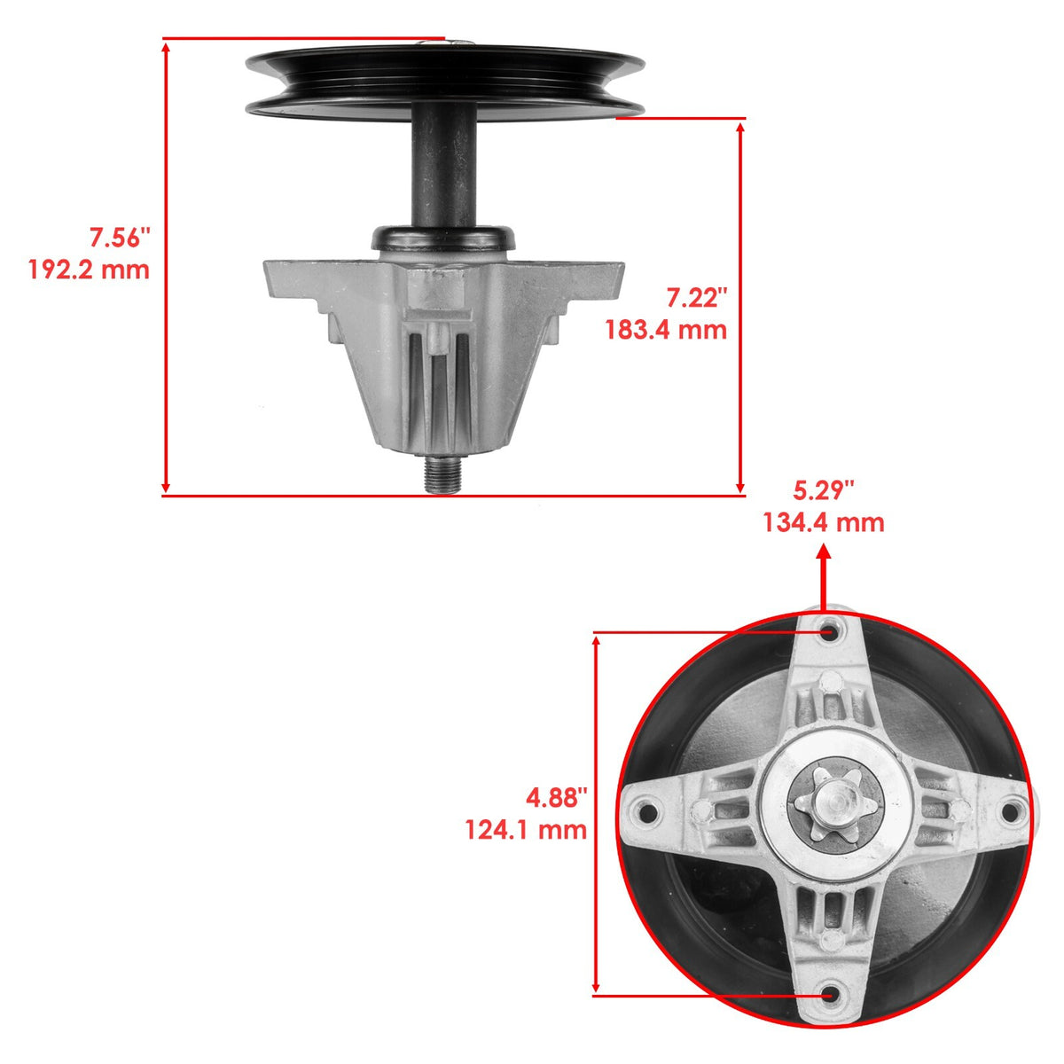 Spindle Assembly Replacement for Cub Cadet Troy-Bilt MTD Stens (918-05078)