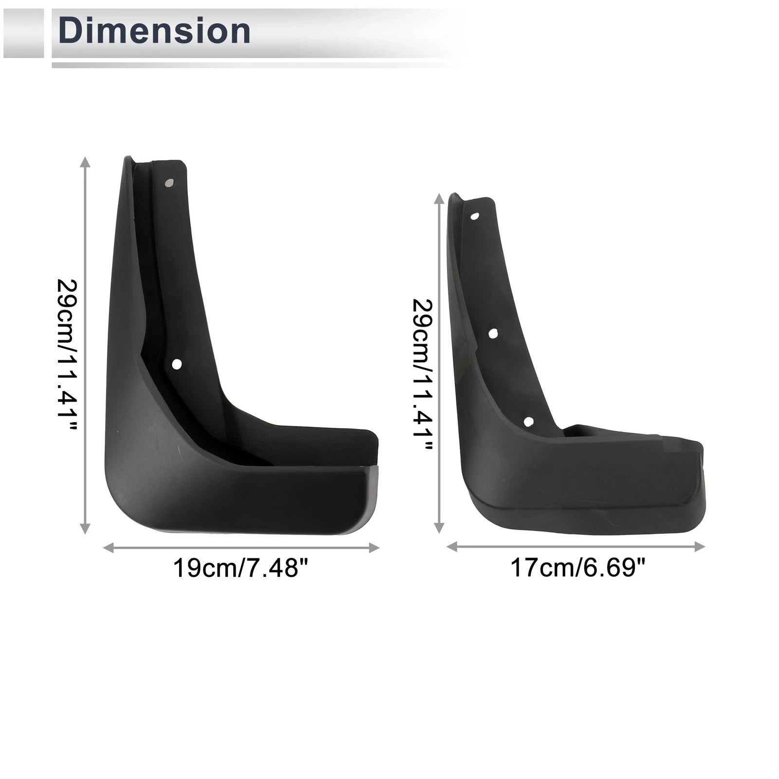 Mud Flaps Splash Guards 1 Set Mud Guards for Audi A3 Saloon (2017–2021)