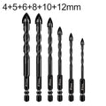 Set of 5 Masonry Drill Bits with Tungsten Carbide Tips for Various Surfaces