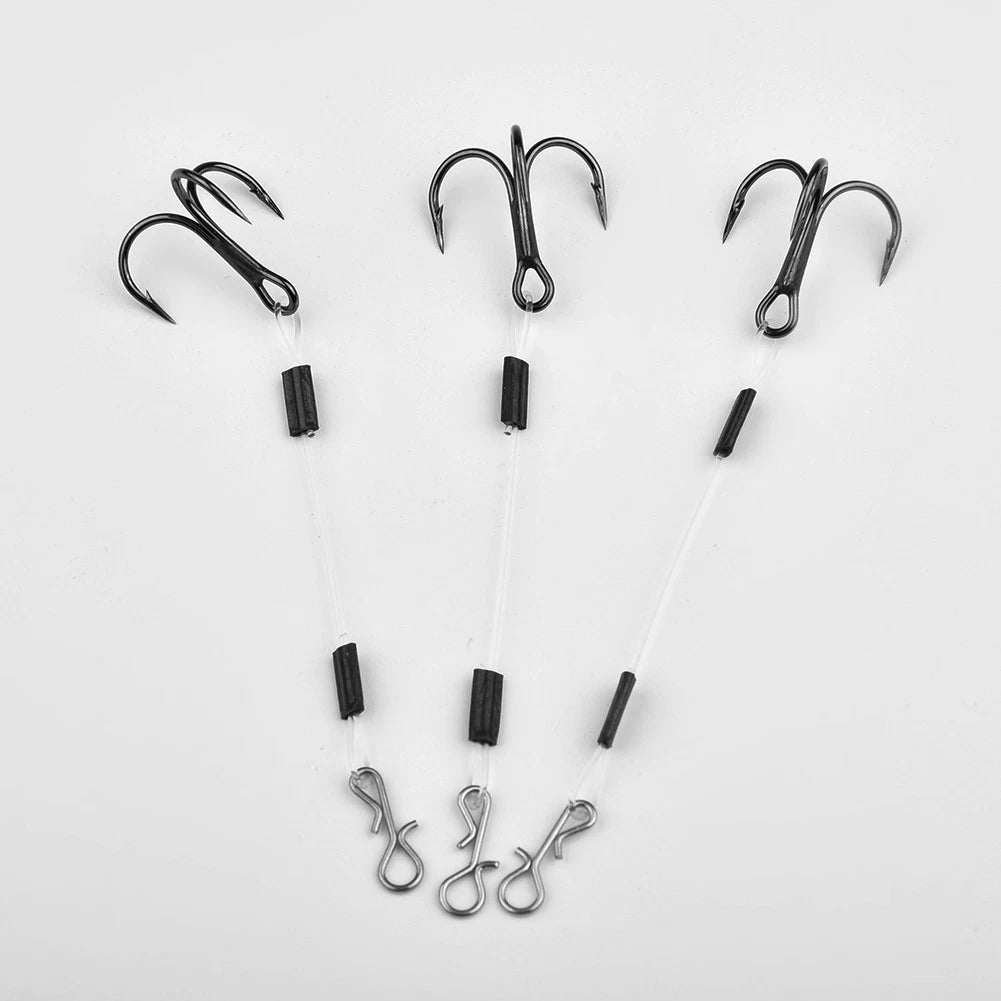 Fishing Hook Set of 3 for Pike Perch (Stainless Steel)
