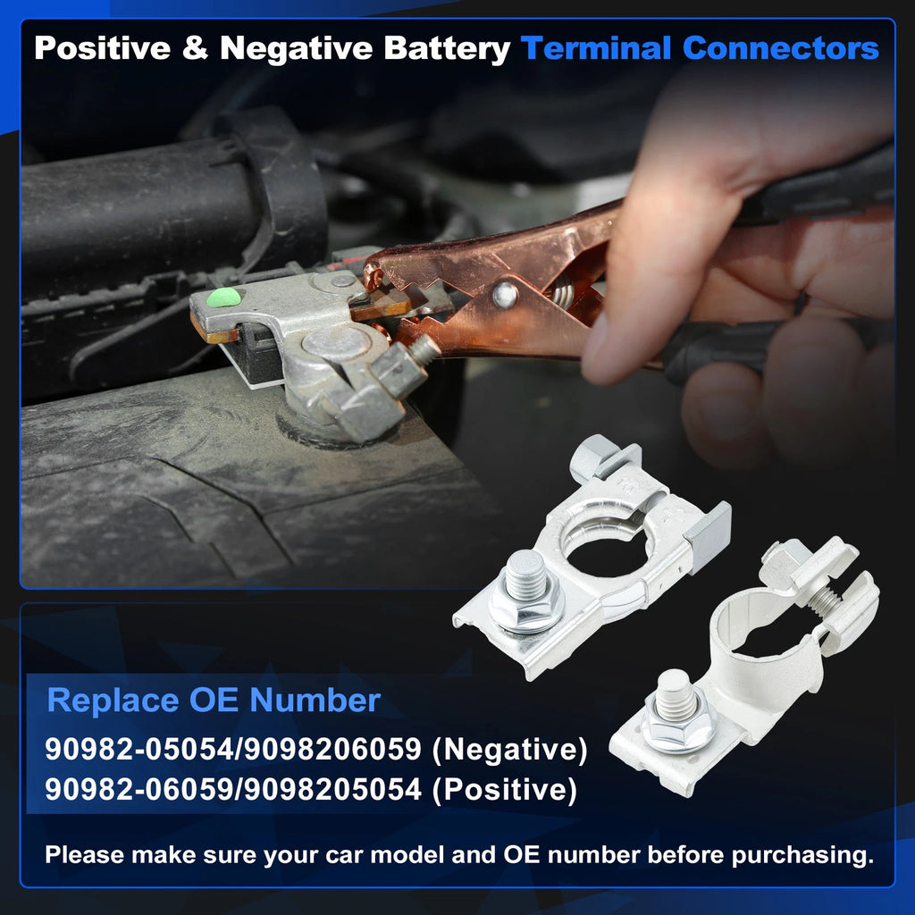 Positive Negative Battery Terminal Kit for Toyota 4Runner Corolla (2008–2013)