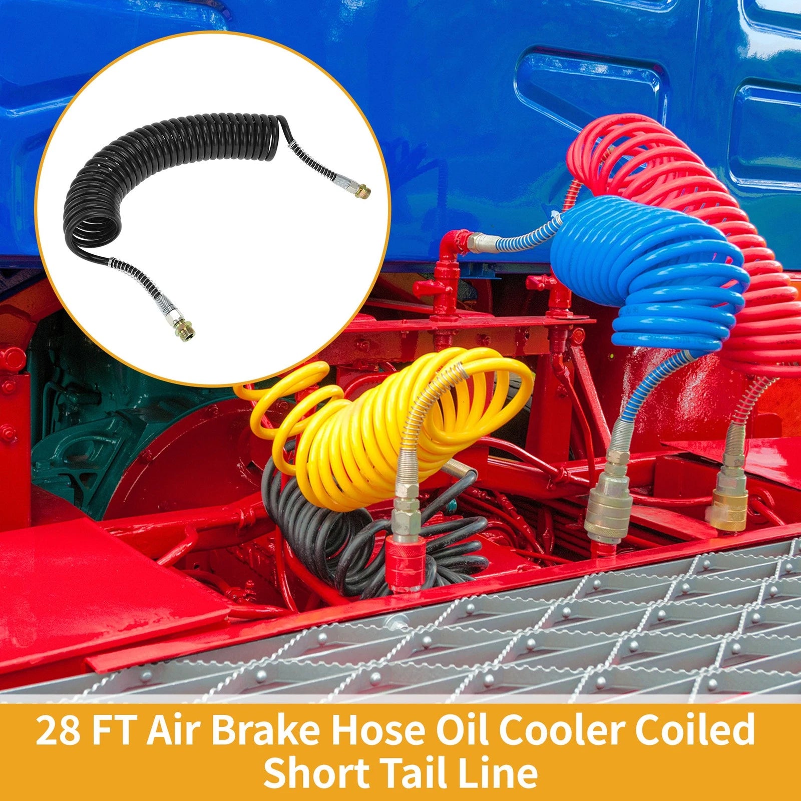 Air Brake Hose for 28FT Coiled Line (Nylon Iron)