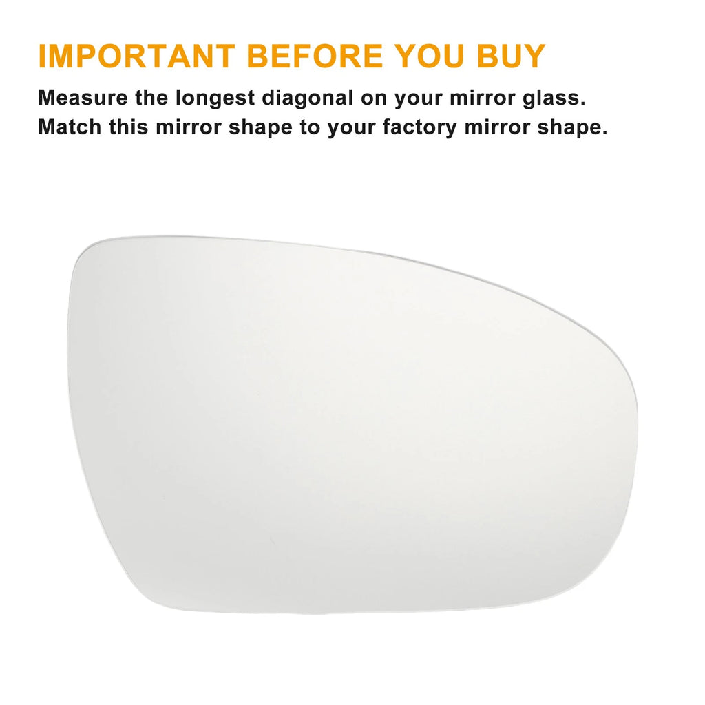 Right Side Mirror Glass Non Heated with Back for Hyundai i20 (2014–2020)