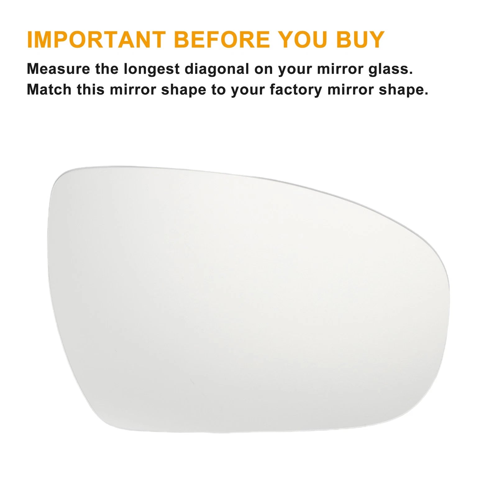 Right Side Mirror Glass Non Heated with Back for Hyundai i20 (2014–2020)