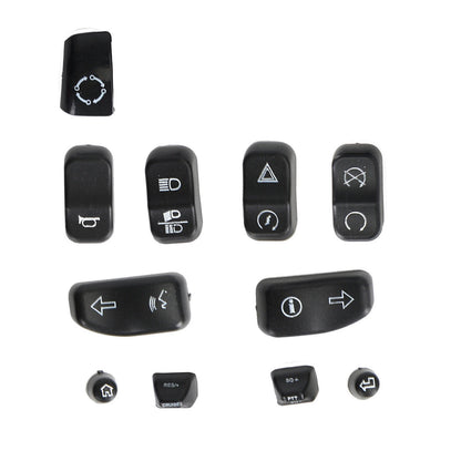 11 Pieces Control Switch Cap Buttons for Harley Davidson Glide Road King (2014–2019) T9