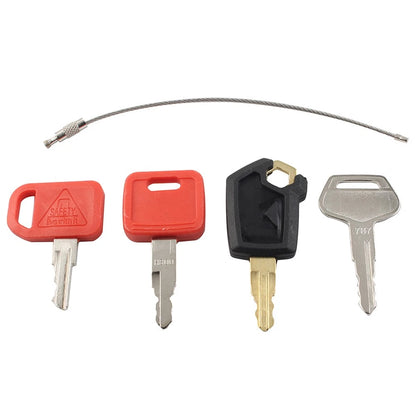 4 Heavy Equipment Key Set For CAT For John Deere For Komatsu