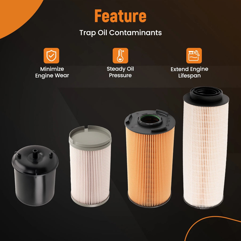 Filter Kit for MX13 Engine (1922496, 2277129, K37-1029, 2234788PE) 4Pcs