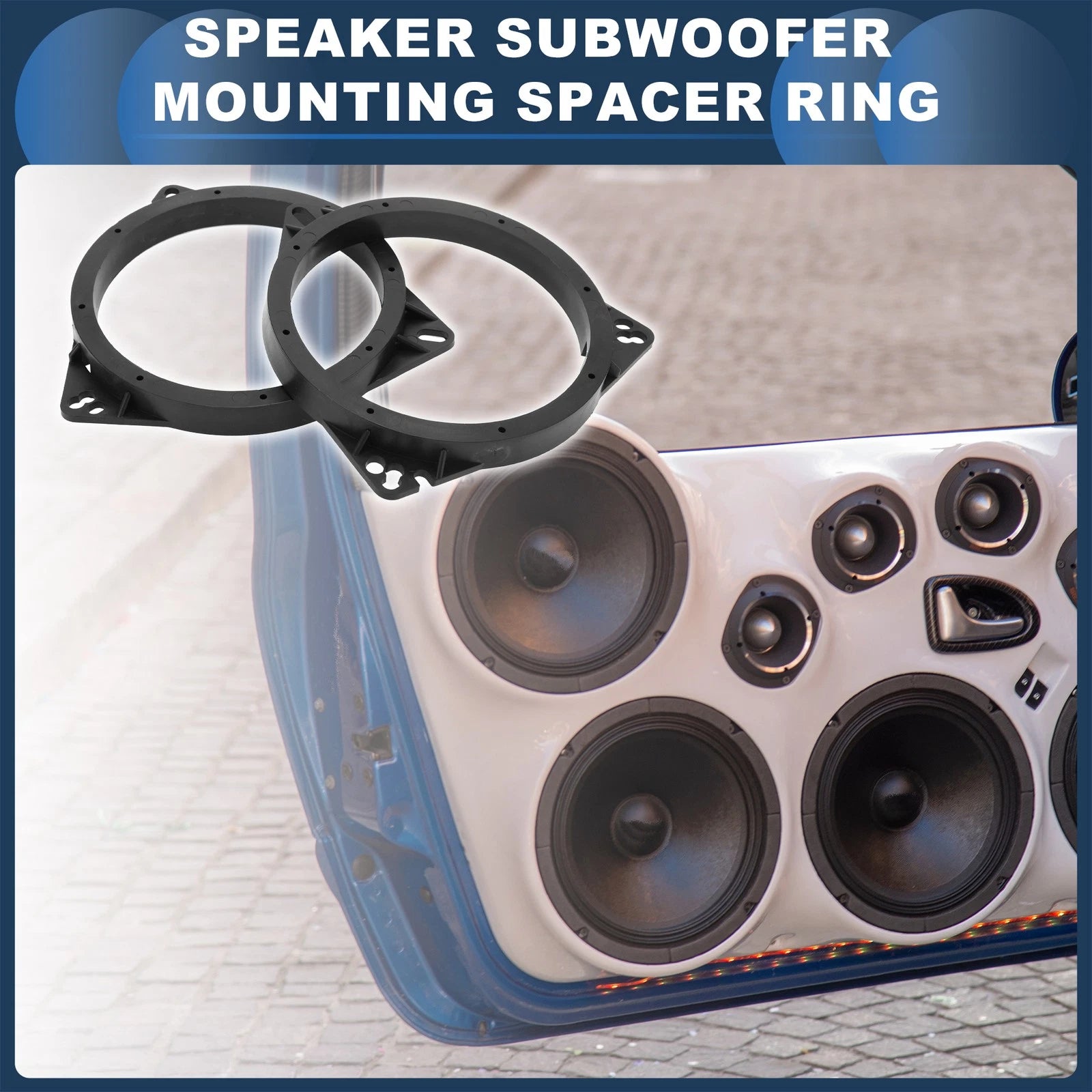 2X Speaker Spacer Ring Adapter for Renault Trafic