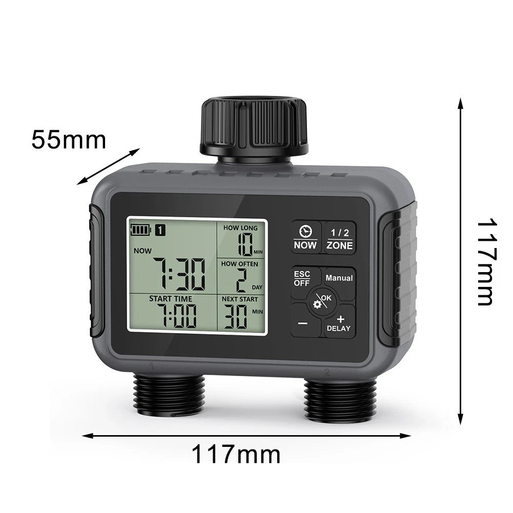 Programmable Irrigation Timer for Garden Use (IPX5 Waterproof)