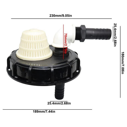 163mm Cap with 25mm Pipe Quick Connector for IBC Water Tank