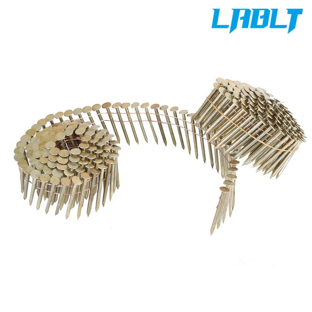 Coil Roofing Nails 7200 Pcs 1-3/4" 15 Degree Galvanized 3/8" Head