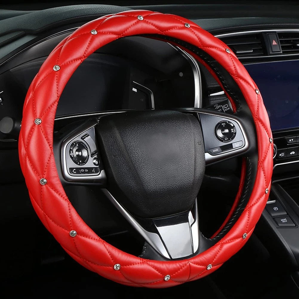 PU Leather Steering Wheel Cover for Universal Fit (2010–2023)