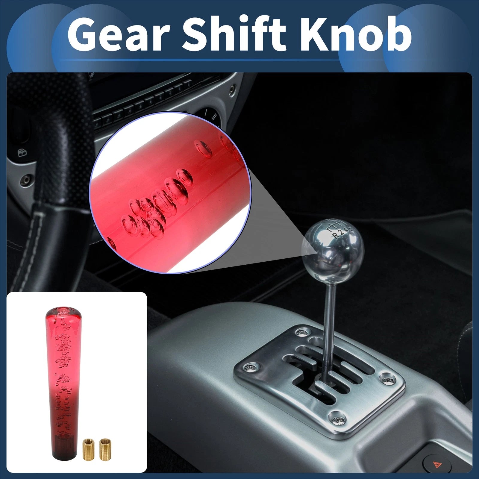 Shift Knob Set of 1 for Universal Vehicles (Automatic & Manual)