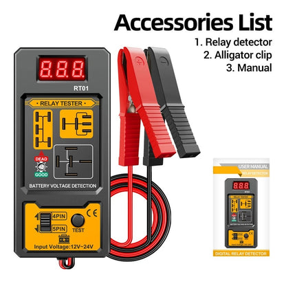 Automotive Relay Tester for 12V and 24V Batteries