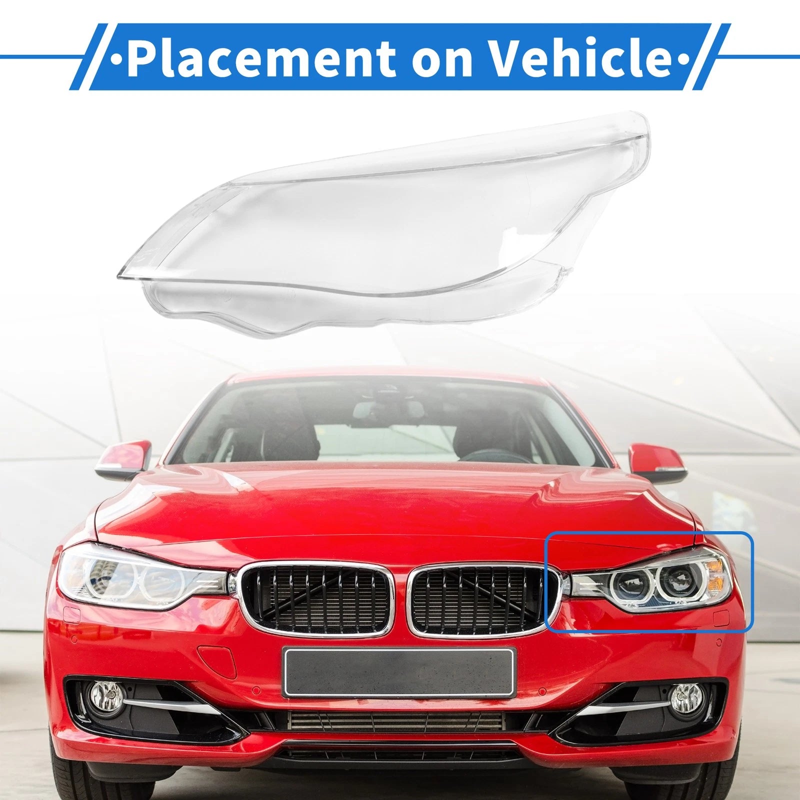 Front Left Headlight Lens Cover for BMW 5 Series M5 E60 E61 (2004–2010)