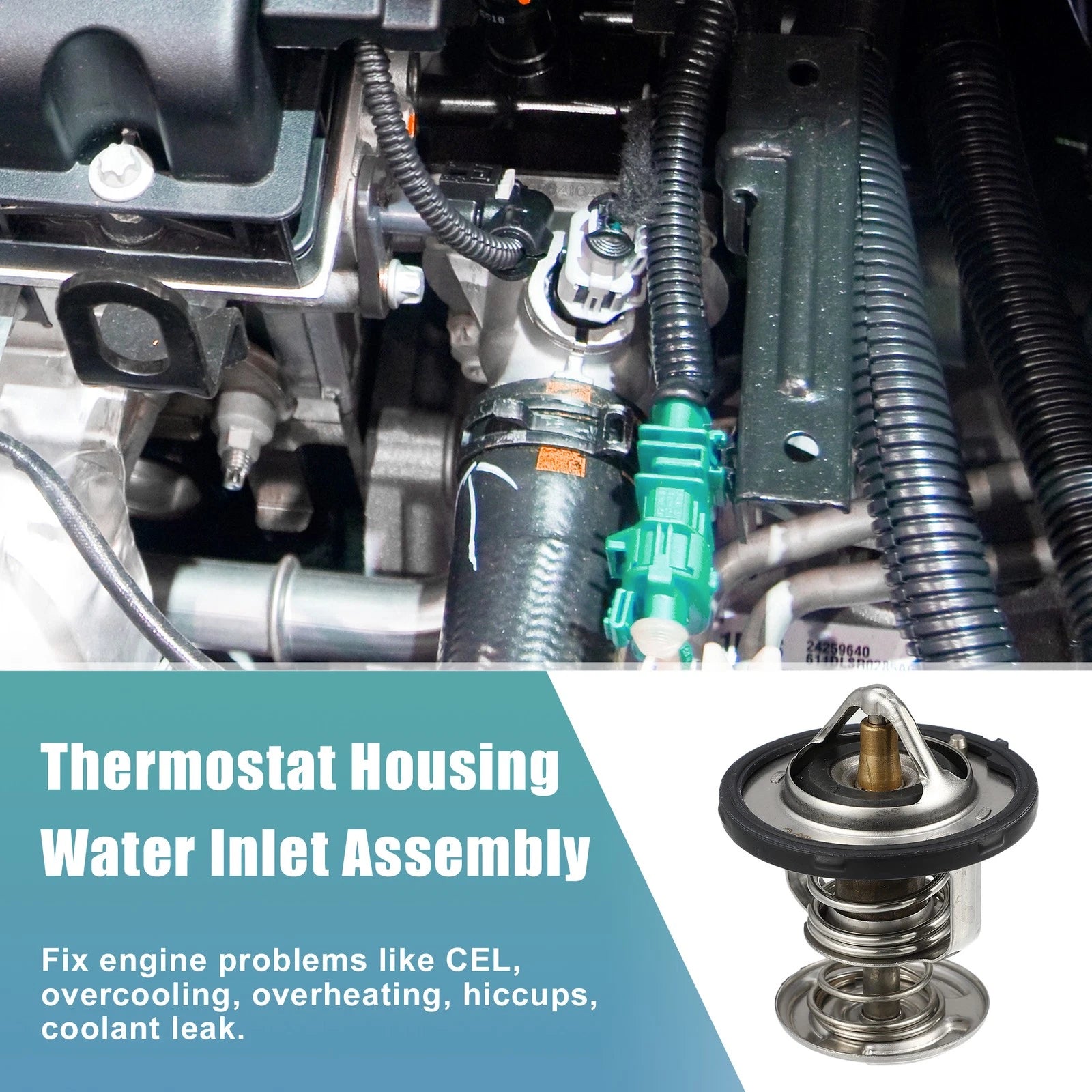 Engine Coolant Thermostat Housing Assembly for Chevrolet Silverado (2003–2006)