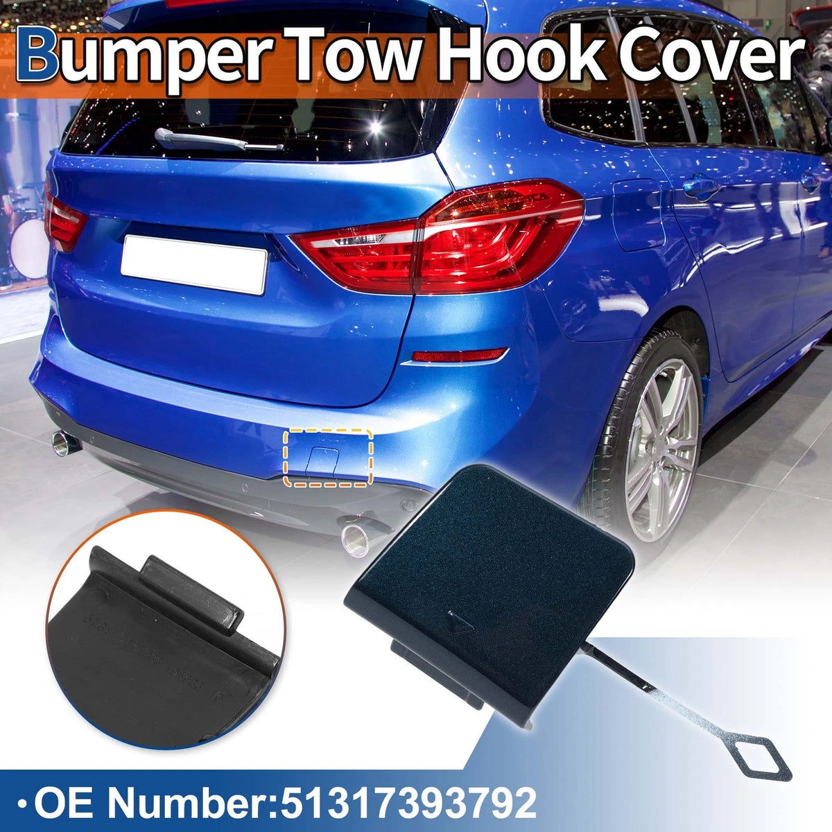 Rear Tow Hook Cover for BMW 2 Series F45 (2015–2021)