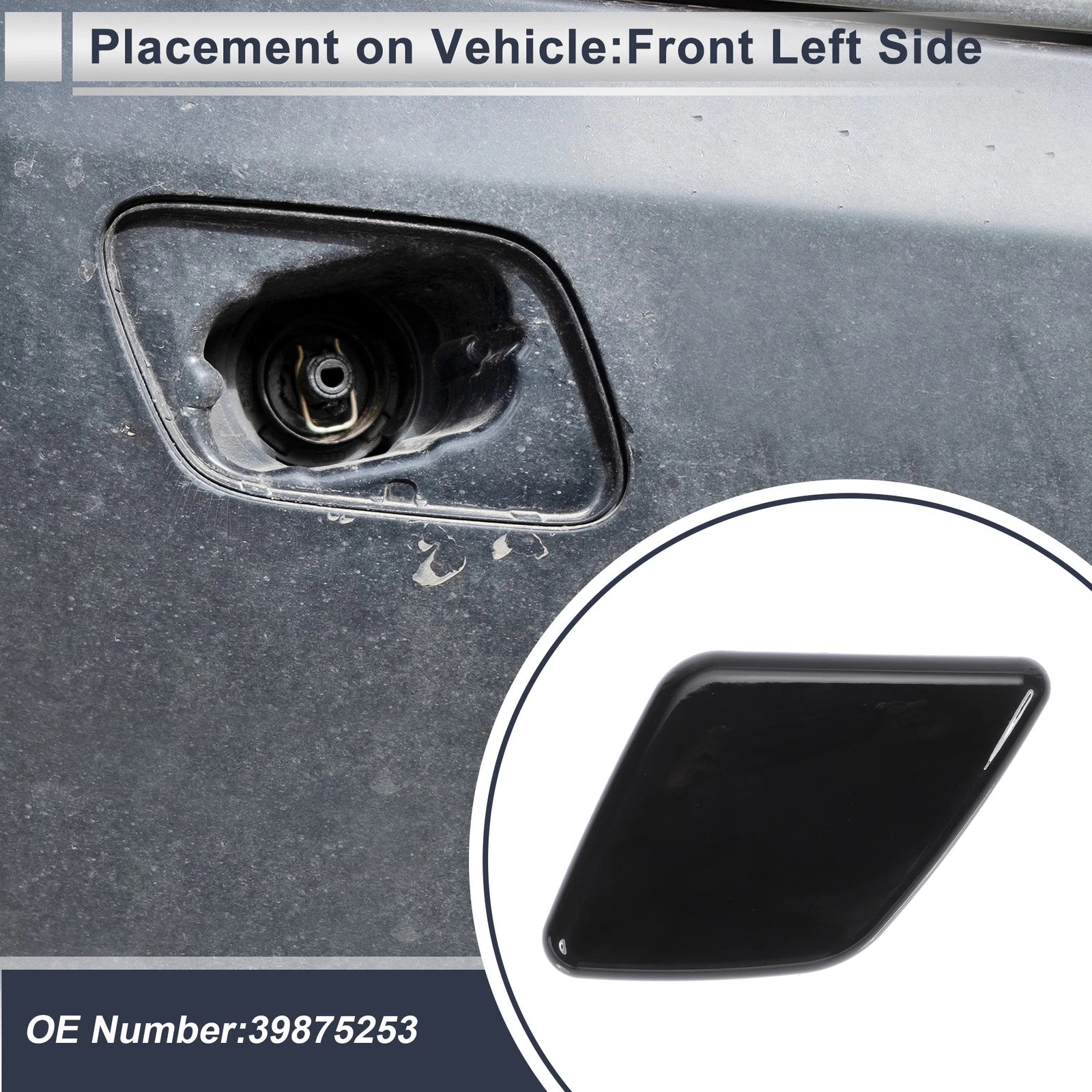 Front Left Headlight Washer Nozzle Cover Cap for Volvo XC90 (2003–2015)