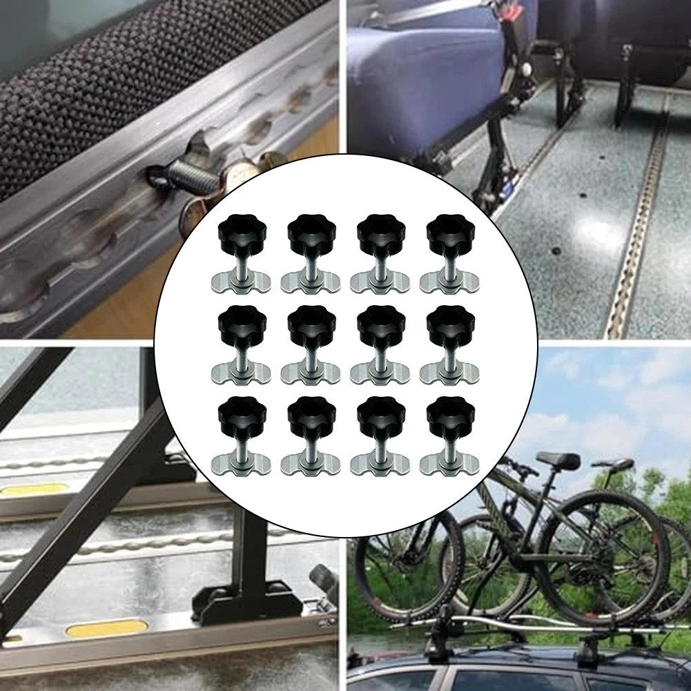 M8x60 Fixed Track Accessories with Black Star Handle and Self Locking Nut