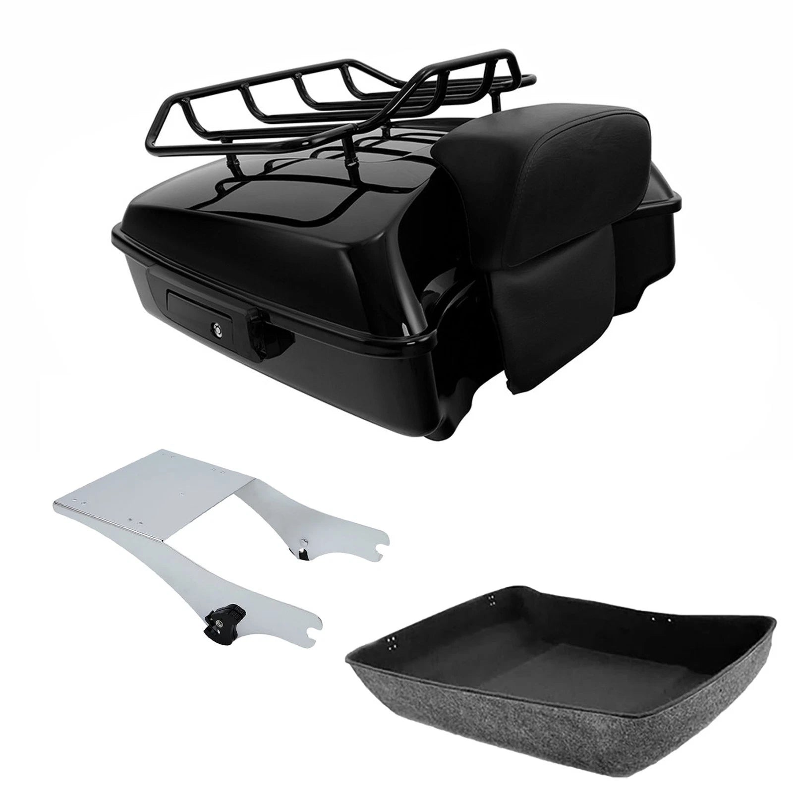 Chopped Trunk Backrest Mount Rack for Harley Electra Glide Road King (1997–2008)
