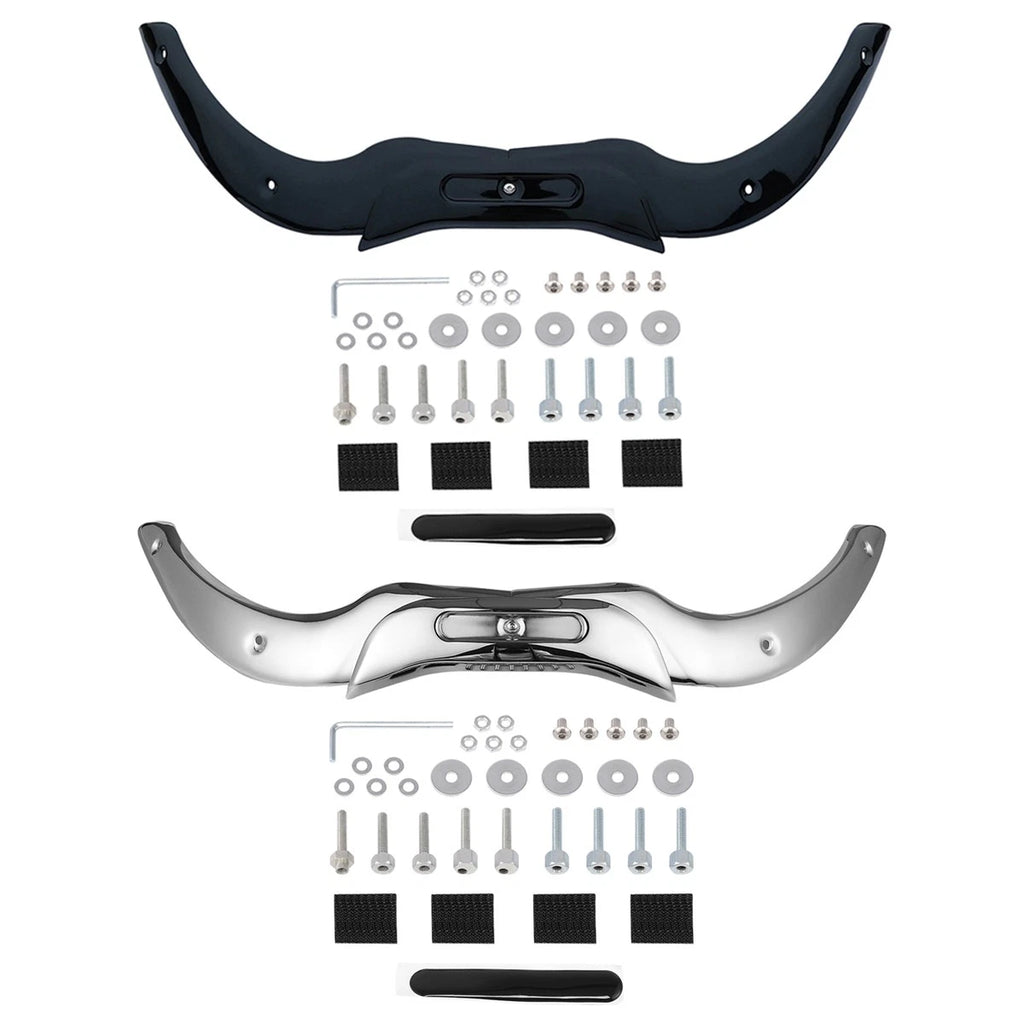 Chrome/Black Windshield Trim for Harley Touring CVO Road Glide (2004–2013)