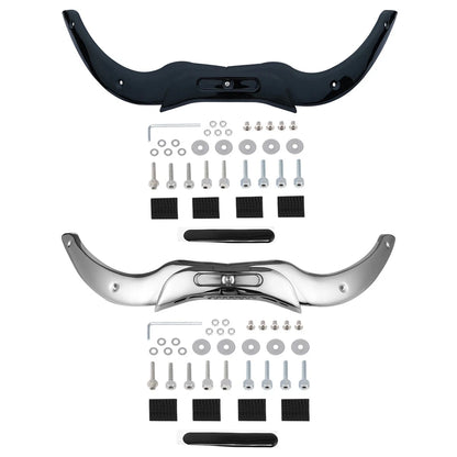 Chrome/Black Windshield Trim for Harley Touring CVO Road Glide (2004–2013)