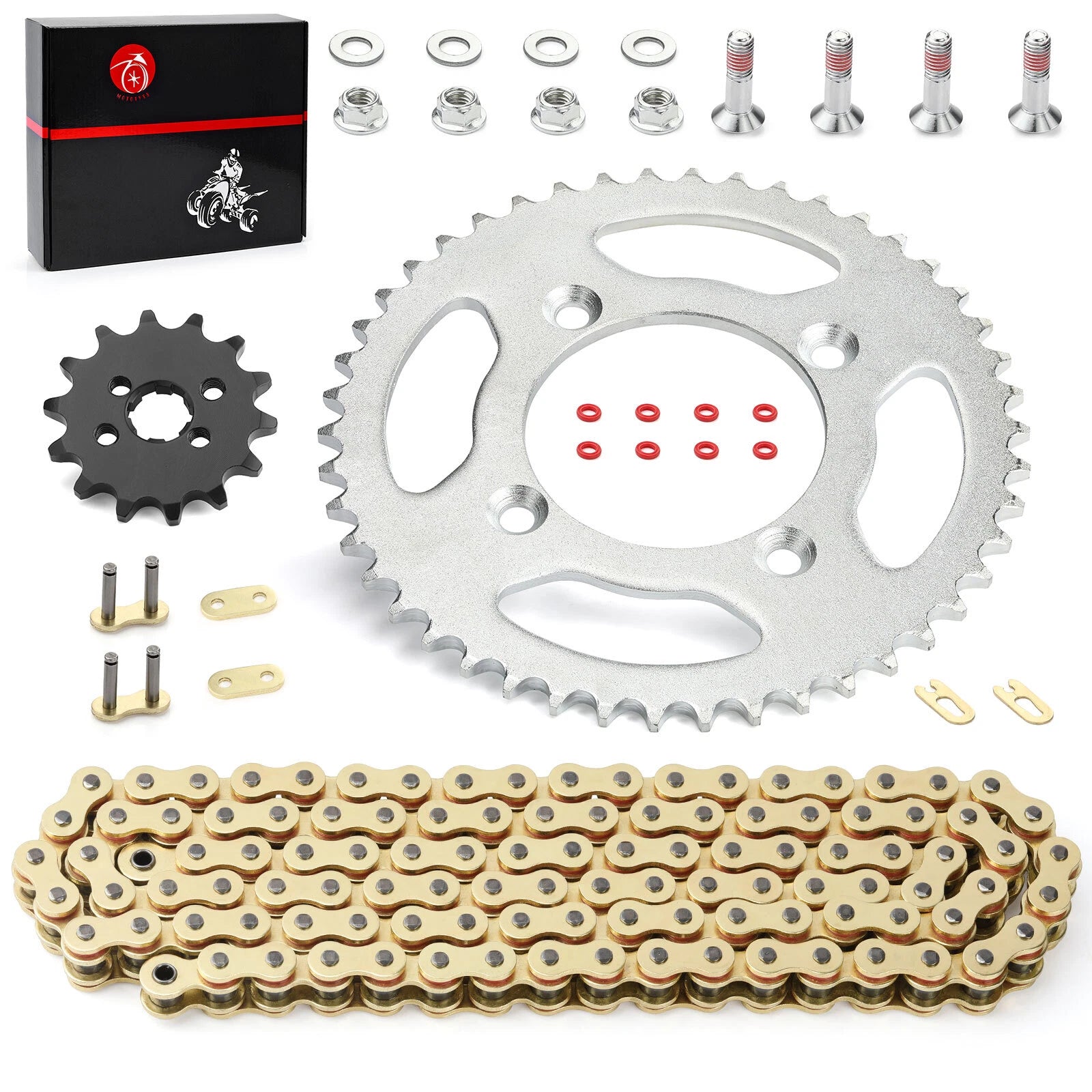 Drive Chain & Sprockets Kit for Honda XR80R (1985–2003) CRF80F (2004–2013) 420VM-X