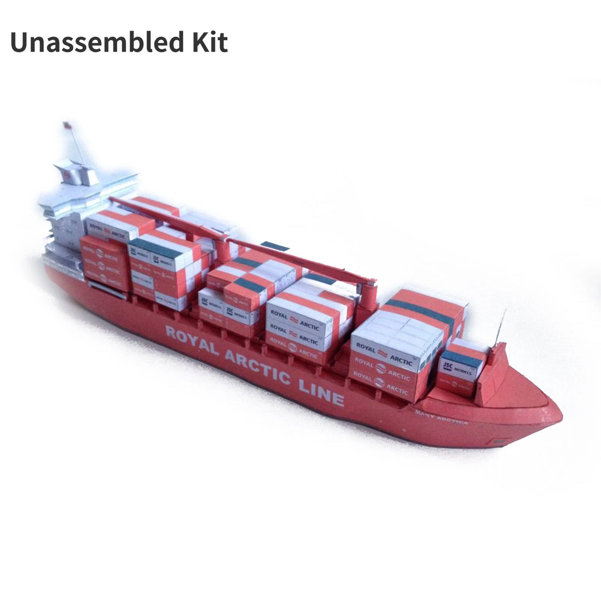 Danish Container Ship Mary Arctica Paper Model Kit (Unassembled)