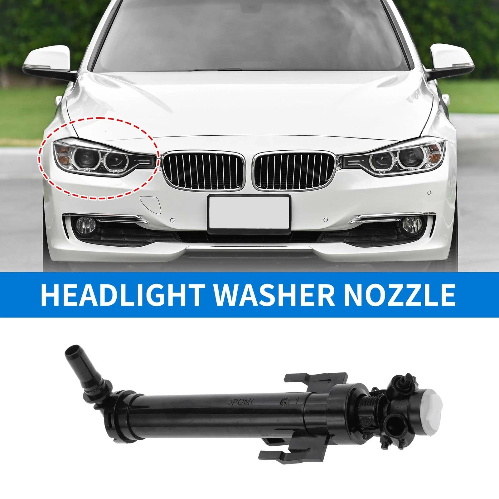 Front Right Headlight Washer Nozzle Replacement for BMW 328i 435i M4 (2013–2018)