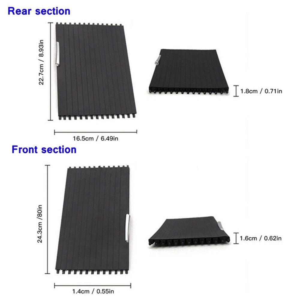 2Pcs Center Console Storage Lid Roller Cover for BMW X5 X6 (2007–2014)