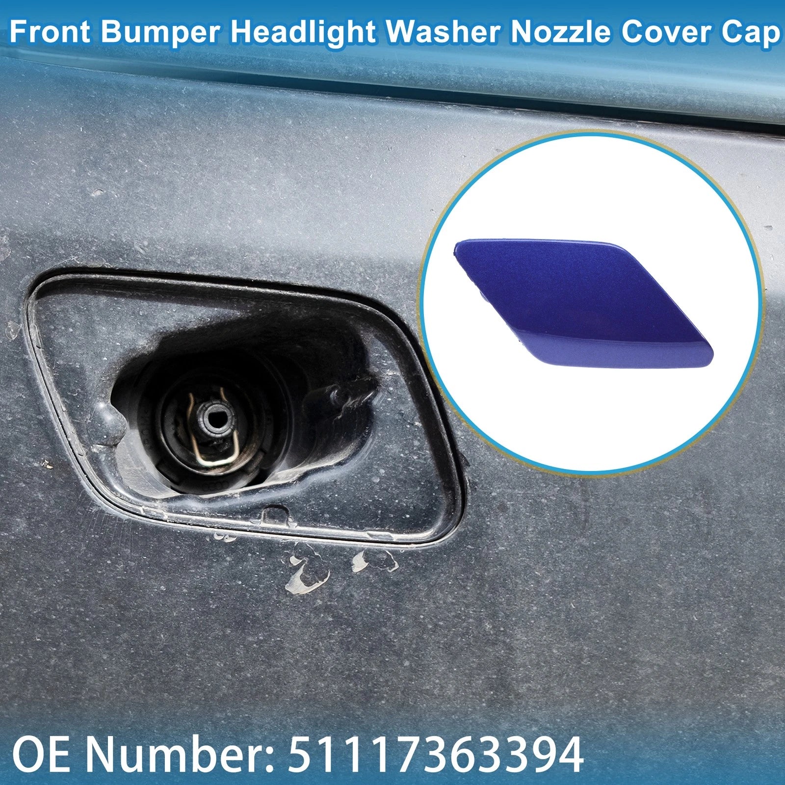 Front Right Washer Nozzle Cover Cap Replacement for BMW 428i (2014–2016)