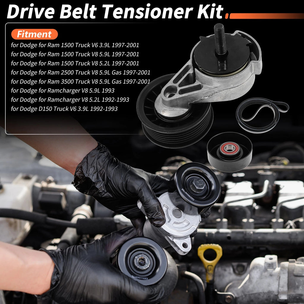 Drive Belt Tensioner Kit Replacement for Dodge Ram 1500 (1997–2001)