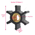 Flexible Impeller for Jabsco CEF 500129 Yanmar (22799-0001, 124223-42092, JMP 7052)