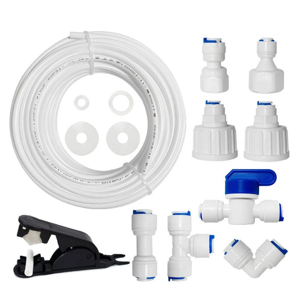 15M Water Supply Pipe Kit with Elbow & Tee Connectors for