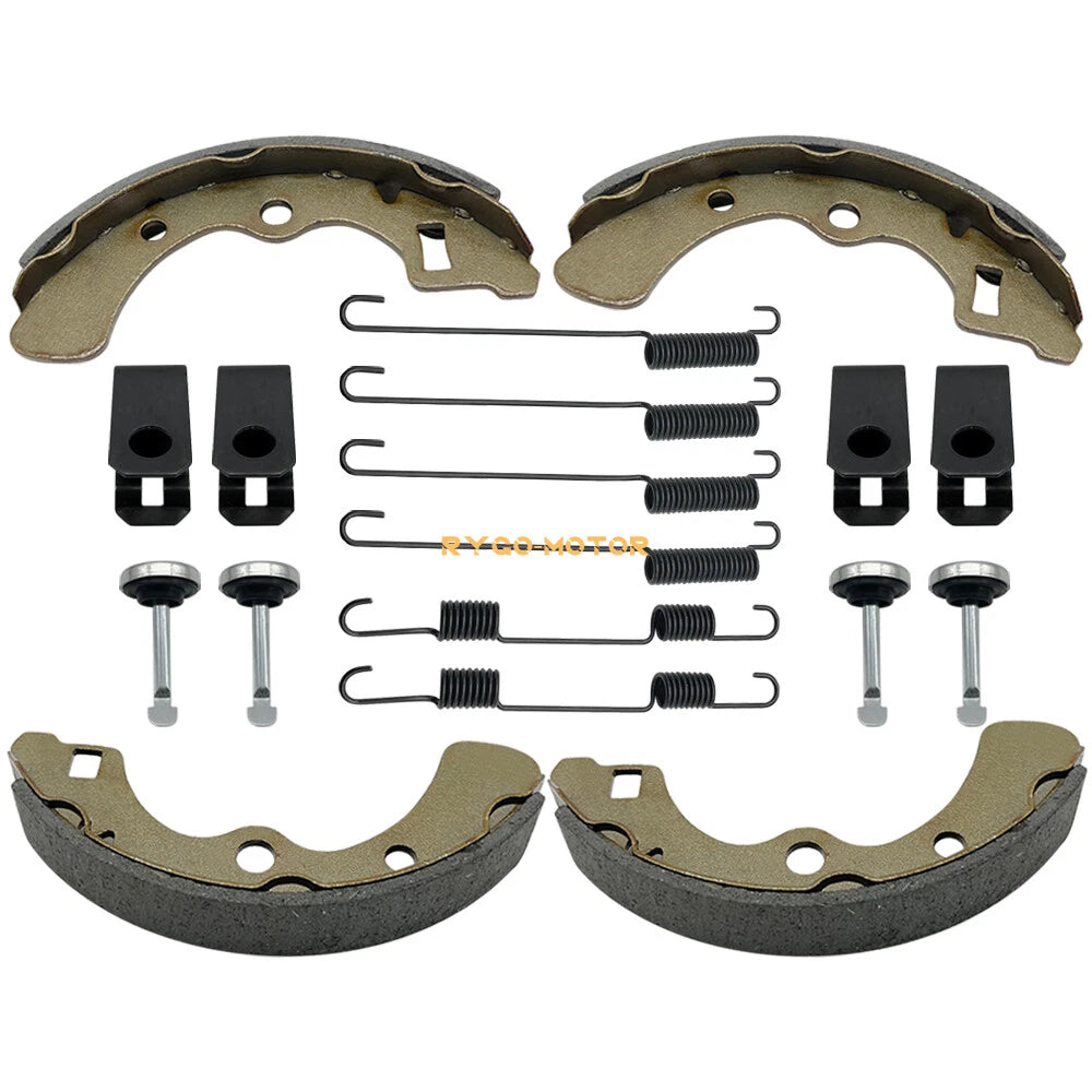 Rear Brake Shoes & Springs Pins for Kawasaki Mule 3000 3010 3020 4000 4010