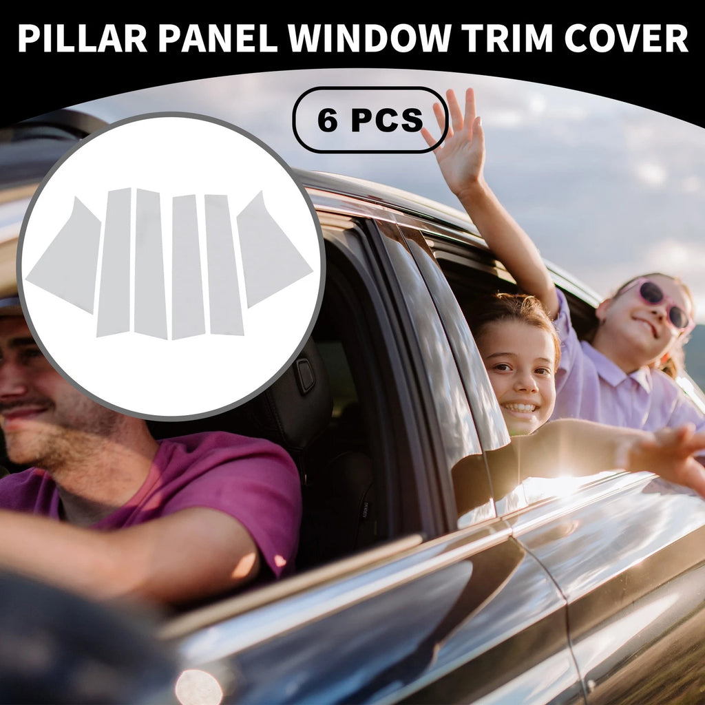 6pcs Car Pillar Window Trim Covers for Chevrolet Malibu (2016–2021) Chrome