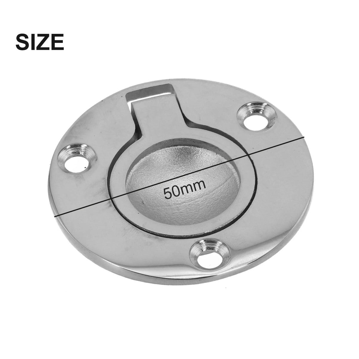 Stylish Stainless Steel Handle Pull for Basements Lofts Cupboards (50mm)