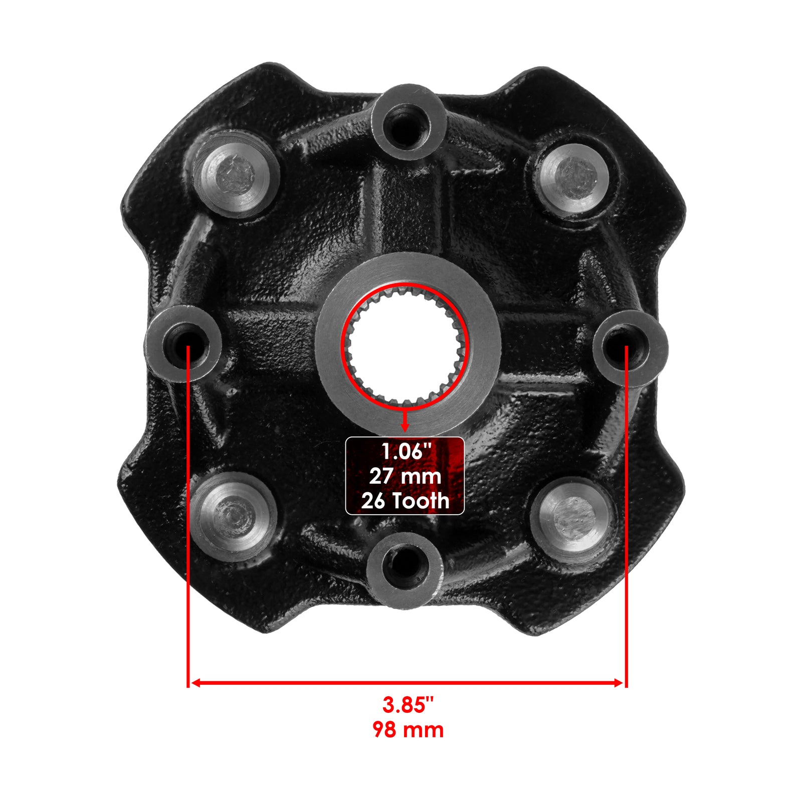 Wheel Hub Front Left Replacement for Honda Rancher 420 TRX420TM1 (2014–2015)