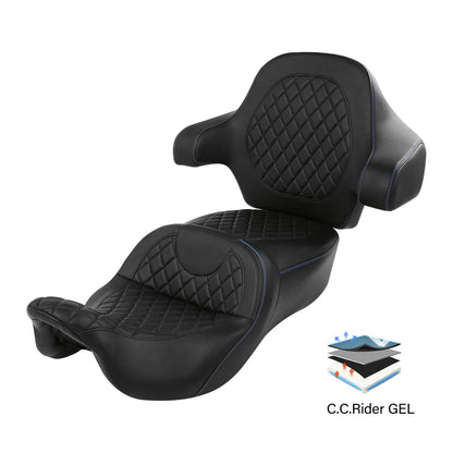 Gel Seat Backrest for Harley Touring Electra Glide (2014–2023)