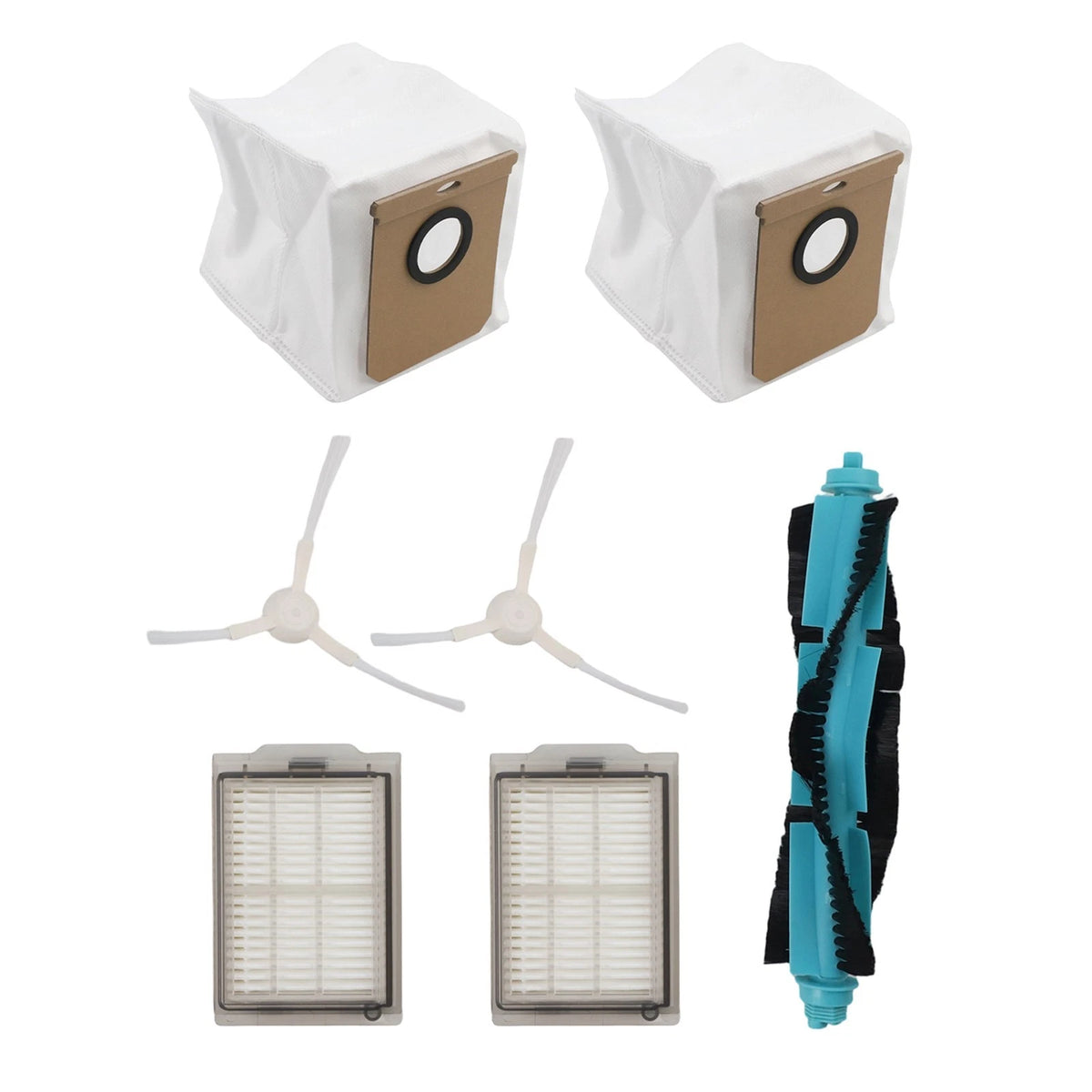 Spare Side Brushes and Dust Bags for Cecotec Conga 15090 16090