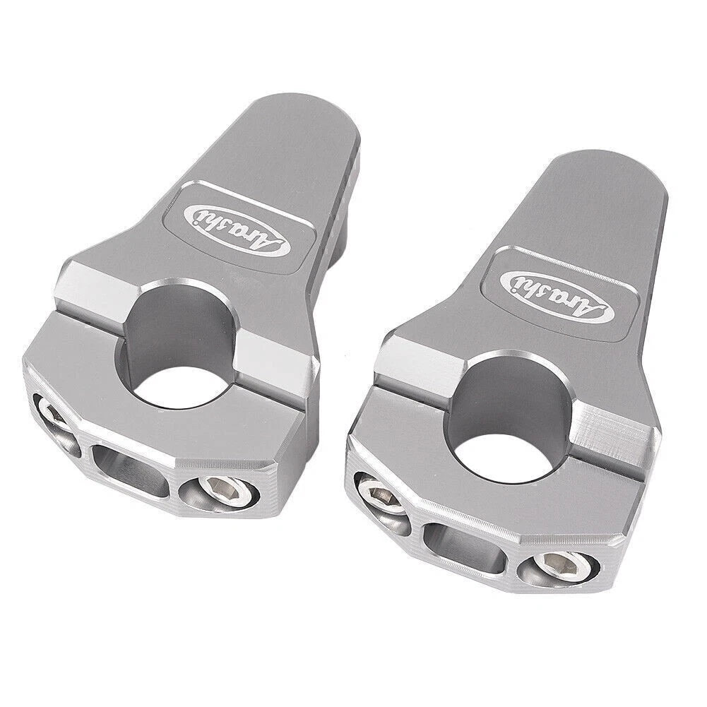2X 7/8" Handlebar Mount Clamp Riser for Honda Yamaha Suzuki Kawasaki BMW