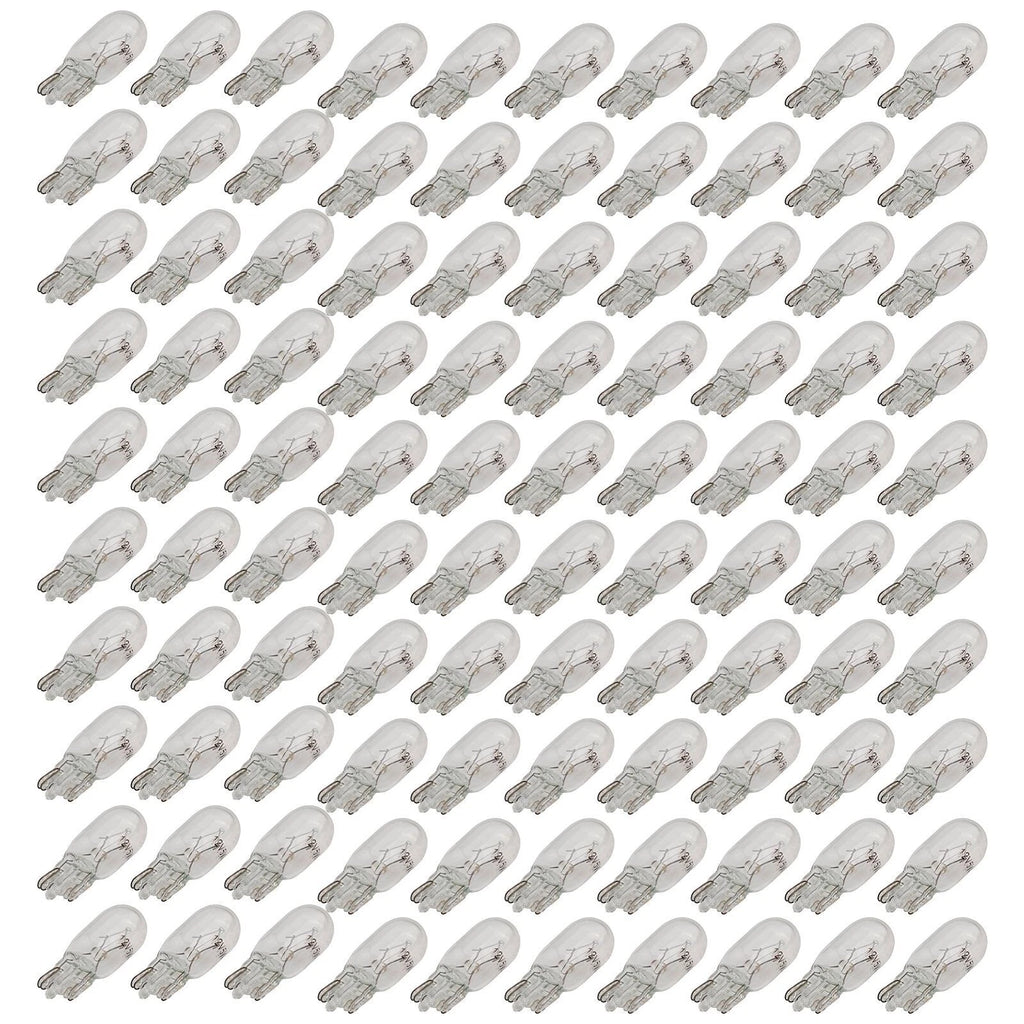 100PCS Clear Wedge Base Incandescent Bulbs for Vehicle Lighting