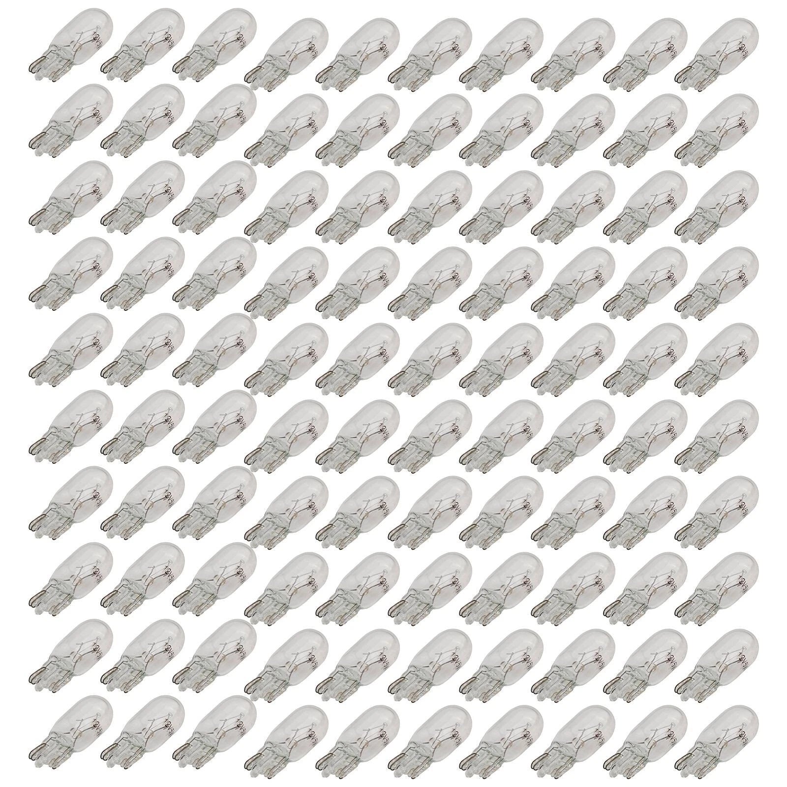 100PCS Clear Wedge Base Incandescent Bulbs for Vehicle Lighting