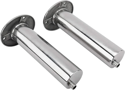 2X Stainless Steel 316 Deluxe Rod Holders with Drain Flush Mount 90 Degree