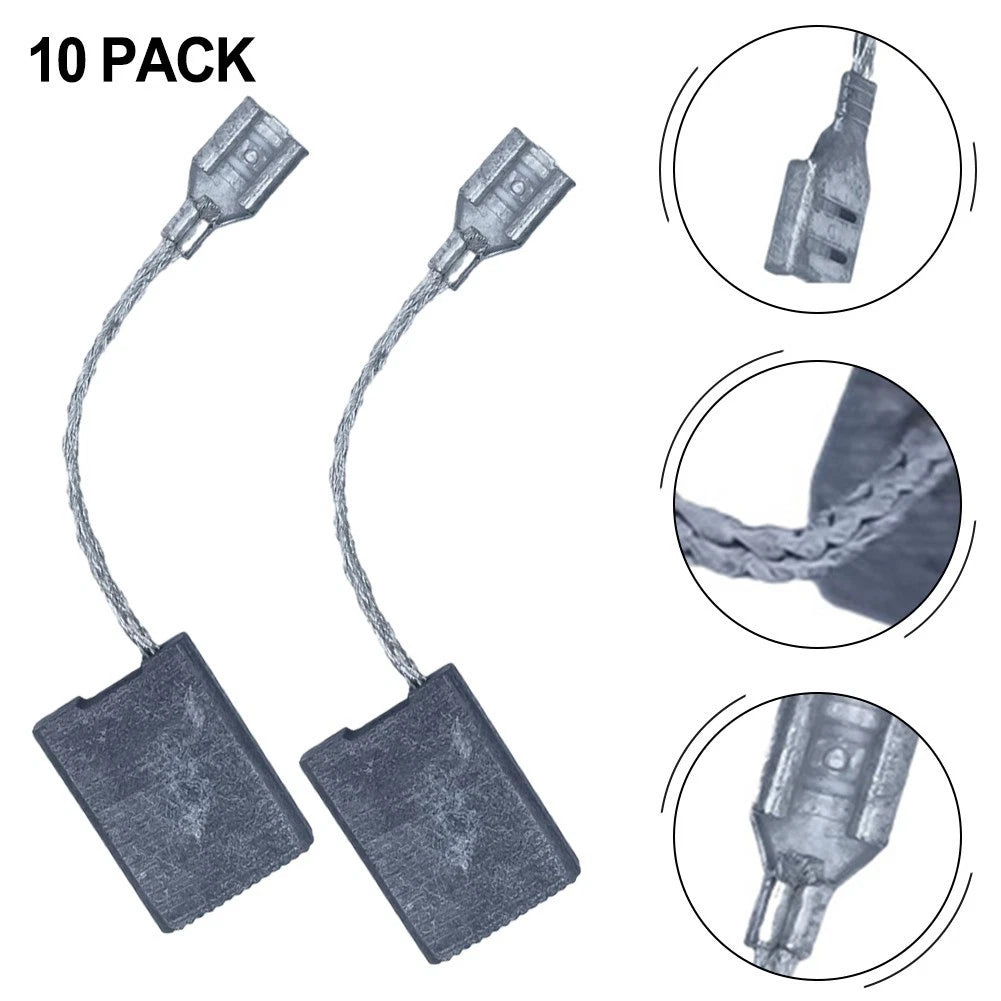 Set of 10 Carbon Brush Replacements for Power Tools