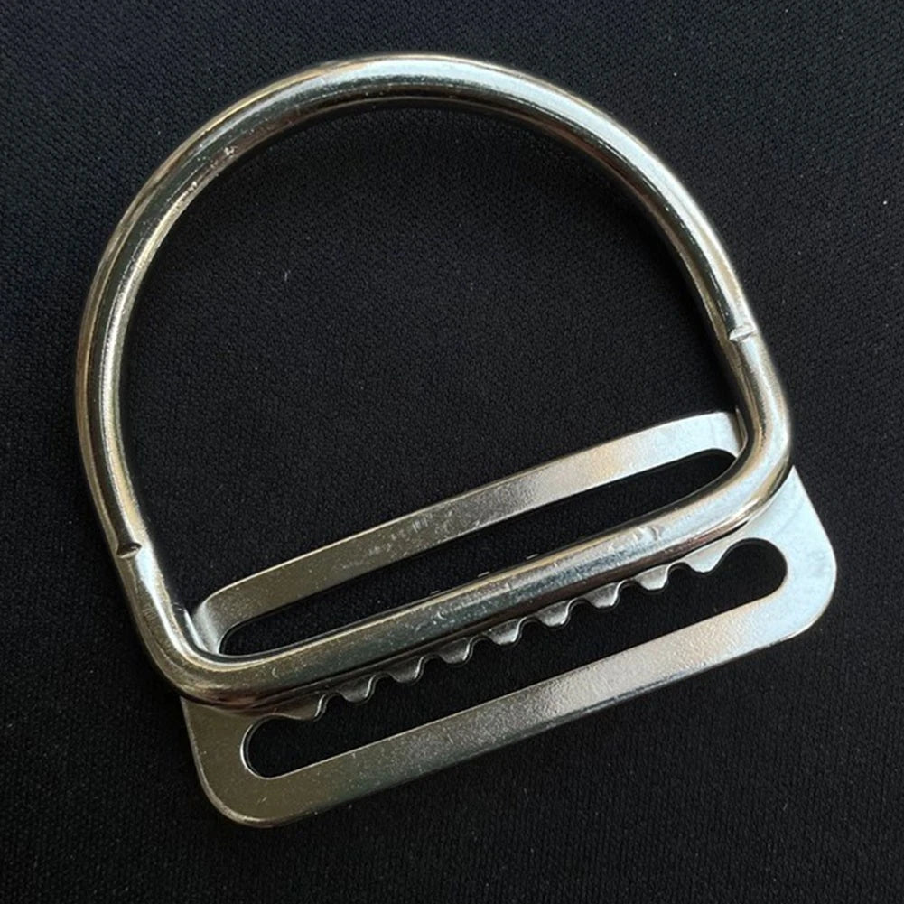 316 Stainless Steel Diving D-Ring Webbing-Keeper Clip for Universal Use